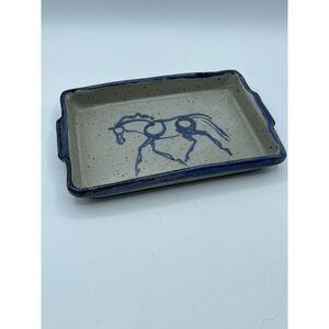 Havill Pottery Horse Trinket TrayPottery Equestrian Art‎ 9"x5.5"